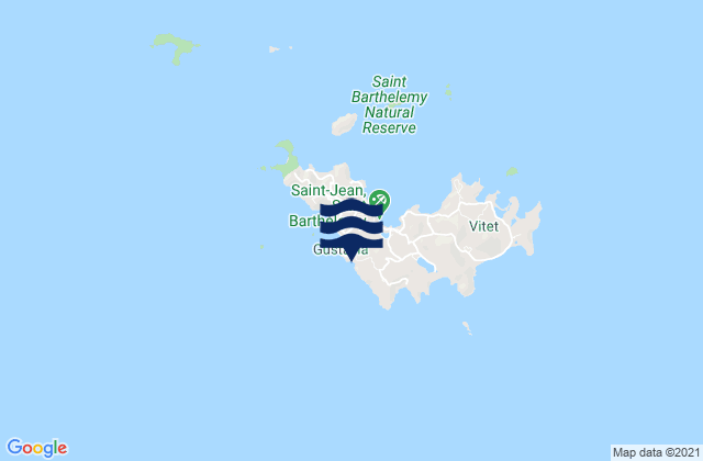 Mapa de mareas Saint Barthelemy