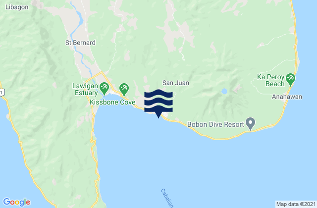 Mapa de mareas Saint Bernard, Philippines