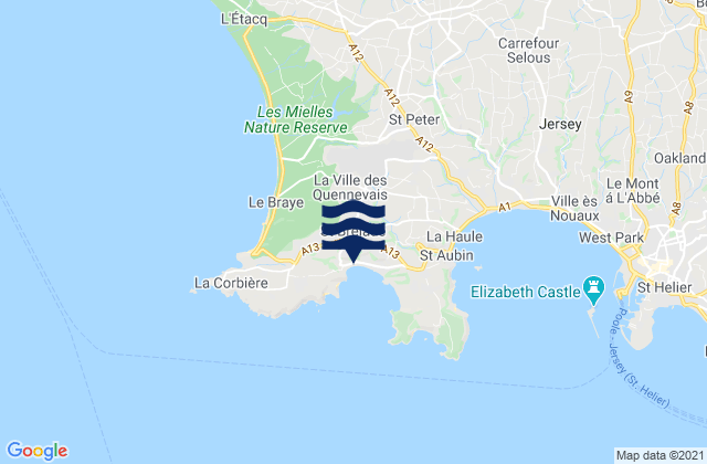 Mapa de mareas Saint Brelade, Jersey