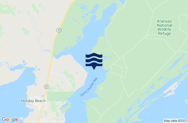 Mapa de mareas Saint Charles Bay, United States