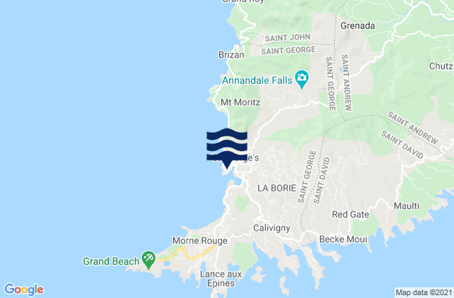 Mapa de mareas Saint George's, Trinidad and Tobago