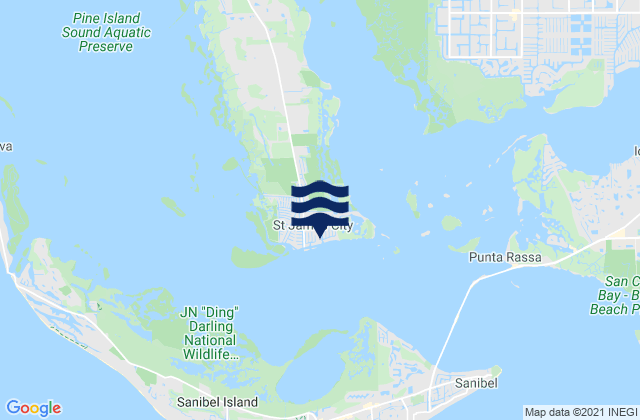 Mapa de mareas Saint James City, United States