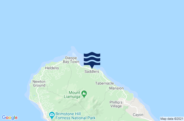 Mapa de mareas Saint John Capesterre, Saint Kitts and Nevis