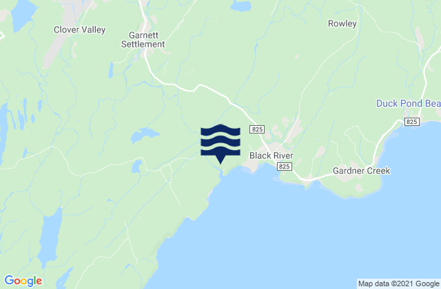 Mapa de mareas Saint John County, Canada