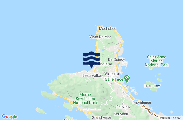 Mapa de mareas Saint Louis, Seychelles