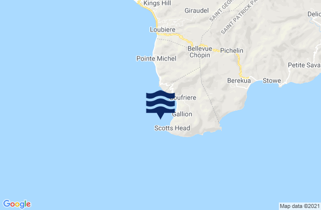 Mapa de mareas Saint Mark, Dominica