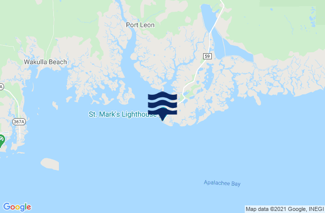 Mapa de mareas Saint Marks lighthouse, Apalachee Bay, United States