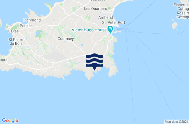Mapa de mareas Saint Martin, Guernsey
