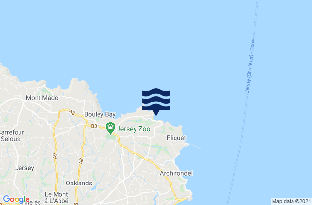 Mapa de mareas Saint Martin, Jersey