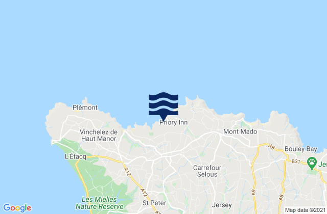 Mapa de mareas Saint Mary, Jersey