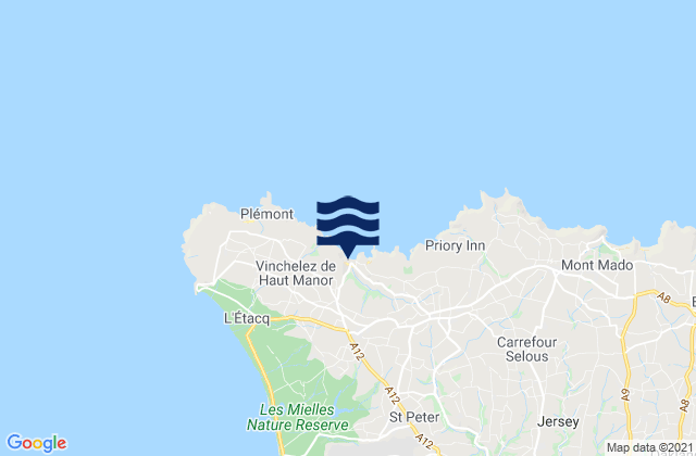 Mapa de mareas Saint Ouen, Jersey