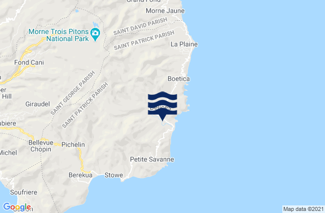 Mapa de mareas Saint Patrick, Dominica