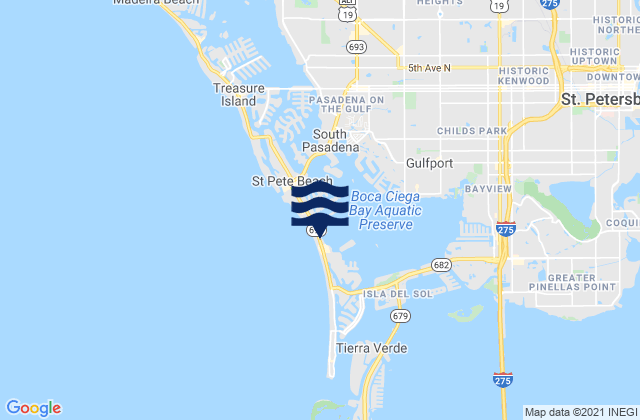 Mapa de mareas Saint Pete Beach, United States