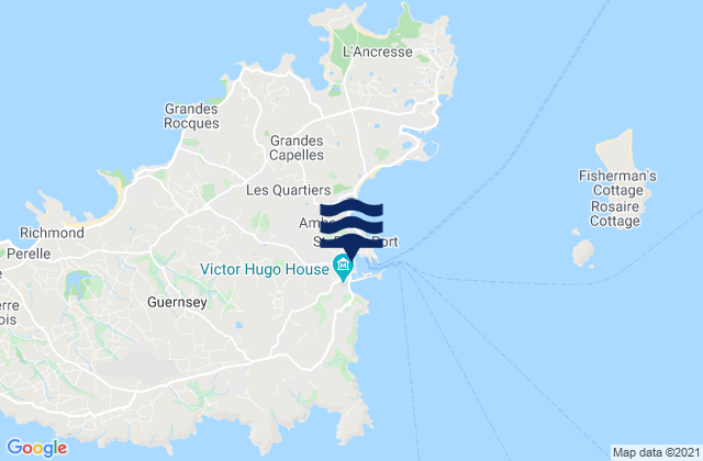 Mapa de mareas Saint Peter Port, Guernsey