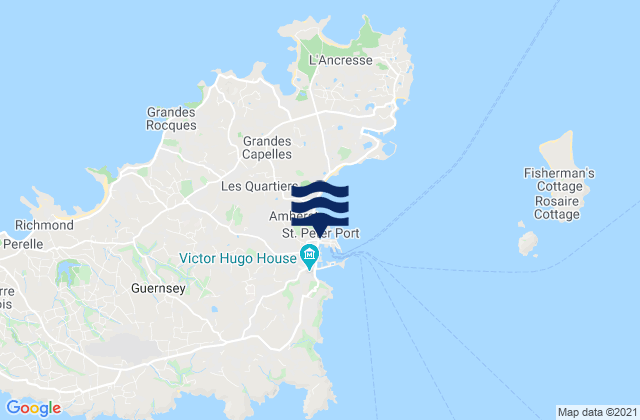 Mapa de mareas Saint Peter Port, Guernsey