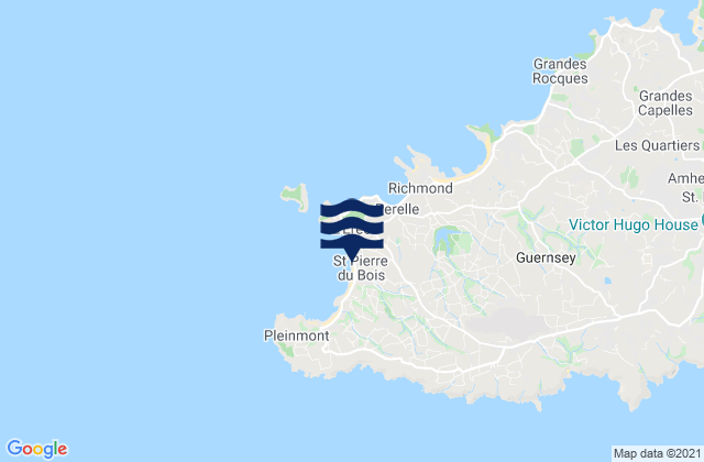 Mapa de mareas Saint Pierre du Bois, Guernsey