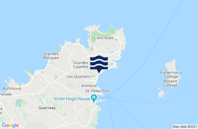 Mapa de mareas Saint Sampson, Guernsey