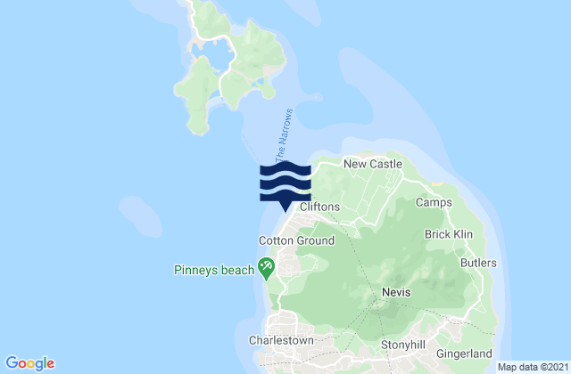 Mapa de mareas Saint Thomas Lowland, Saint Kitts and Nevis