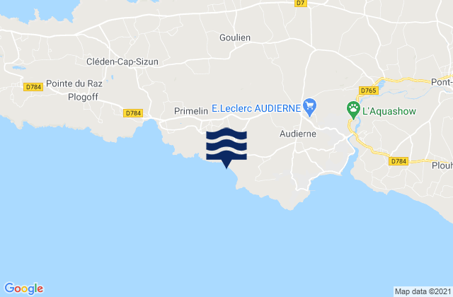 Mapa de mareas Saint Tugen, France