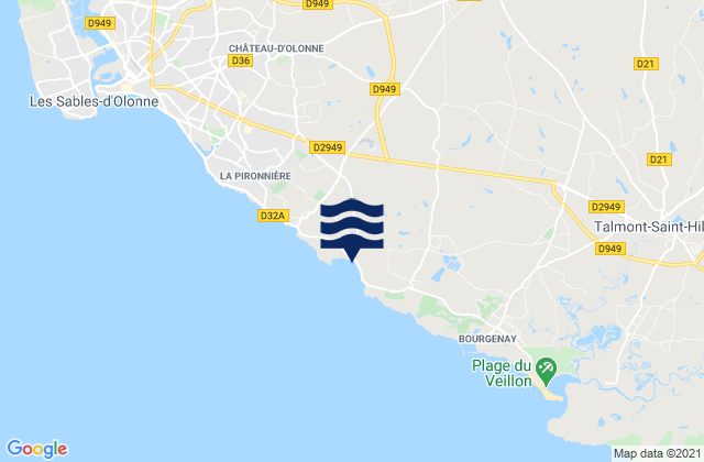 Mapa de mareas Sainte-Foy, France