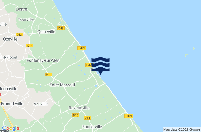 Mapa de mareas Sainte-Mère-Église, France