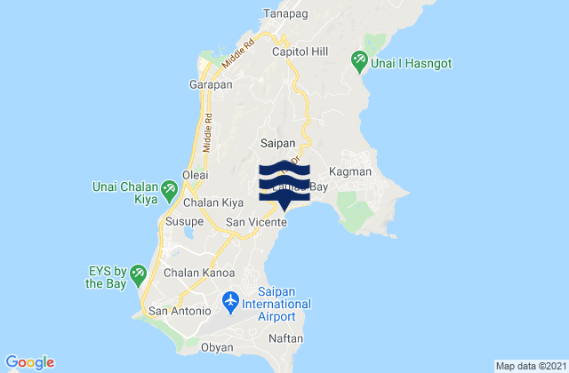 Mapa de mareas Saipan Municipality, Northern Mariana Islands