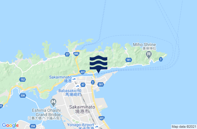 Mapa de mareas Sakai (Tottori), Japan