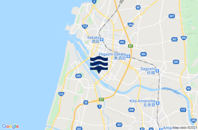 Mapa de mareas Sakata Shi, Japan