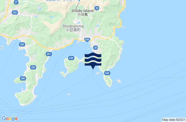 Mapa de mareas Sakate (Syodo Sima), Japan