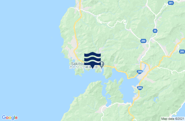 Mapa de mareas Sakitu Wan, Japan