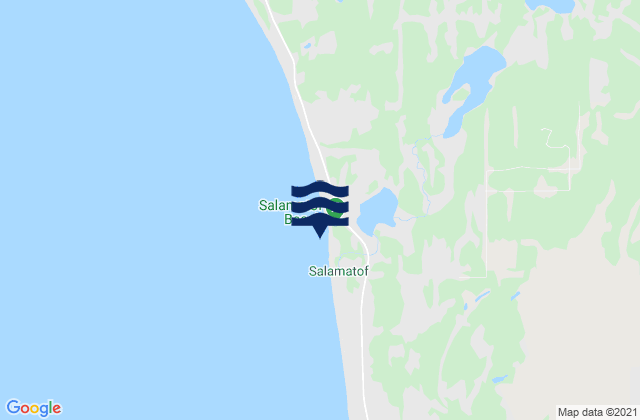 Mapa de mareas Salamatof Beach, United States