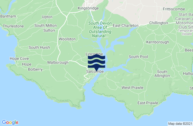 Mapa de mareas Salcombe, United Kingdom
