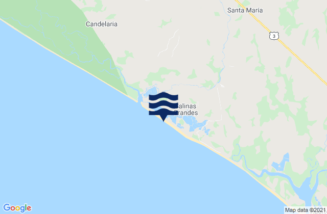 Mapa de mareas Salinas Grandes, Nicaragua
