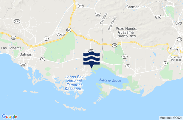 Mapa de mareas Salinas Municipio, Puerto Rico