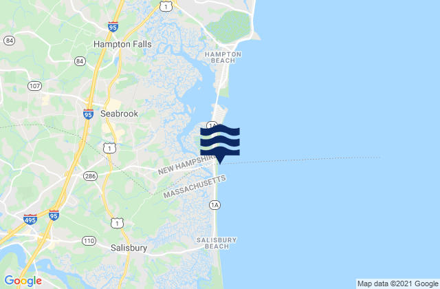 Mapa de mareas Salisbury Beach, United States
