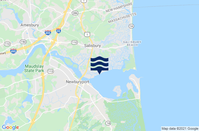 Mapa de mareas Salisbury, United States