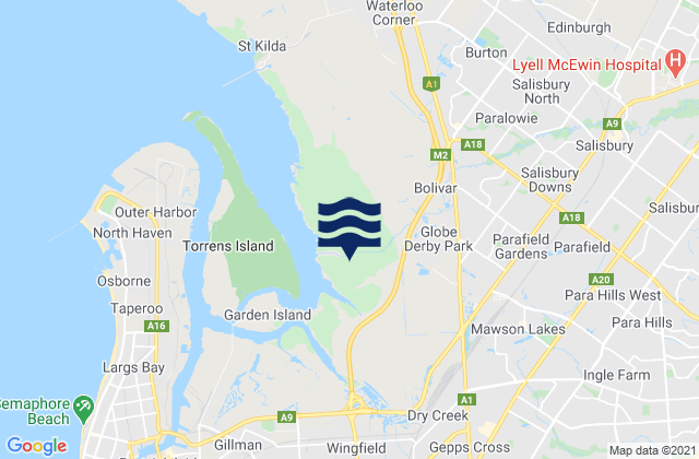 Mapa de mareas Salisbury, Australia