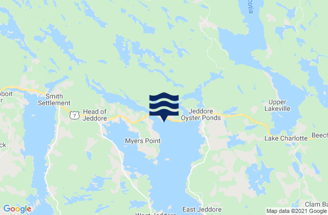 Mapa de mareas Salmon River Bridge, Canada