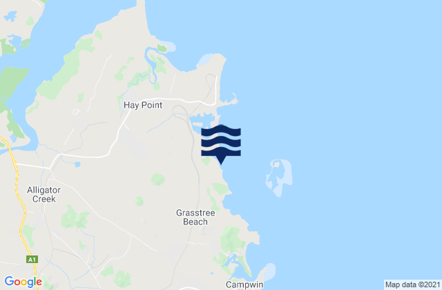 Mapa de mareas Salonika Beach, Australia