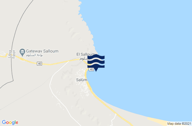 Mapa de mareas Saloum, Egypt