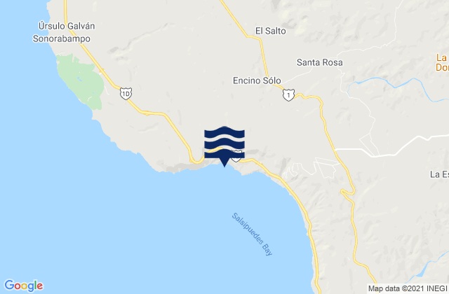 Mapa de mareas Salsipuedes, Mexico