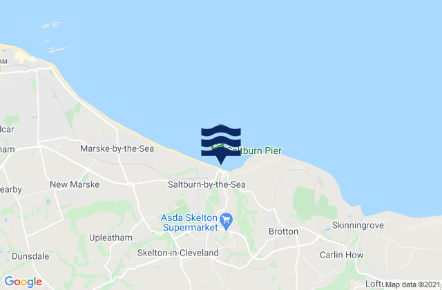 Mapa de mareas Saltburn Beach, United Kingdom