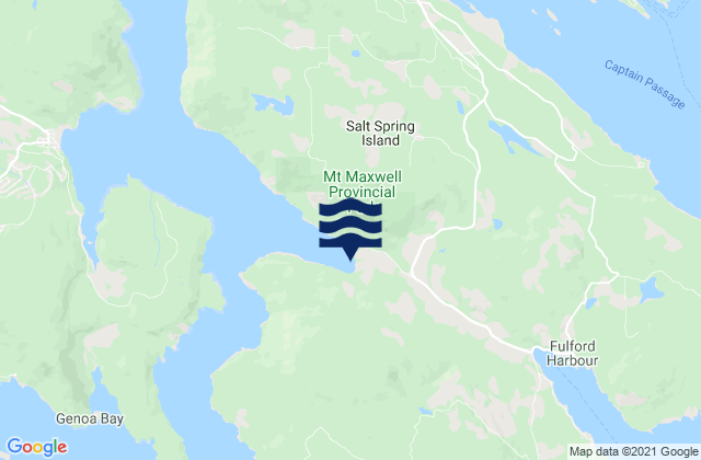 Mapa de mareas Saltspring Island, Canada