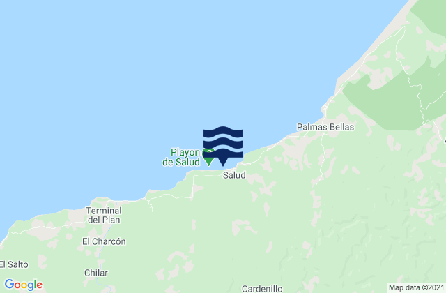 Mapa de mareas Salud, Panama