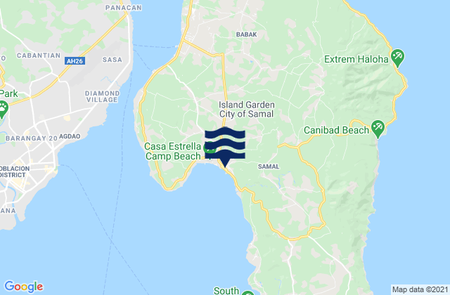 Mapa de mareas Samal, Philippines