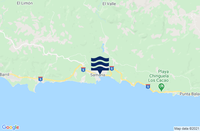 Mapa de mareas Samaná, Dominican Republic