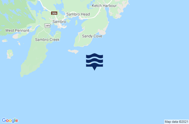 Mapa de mareas Sambro Island, Canada