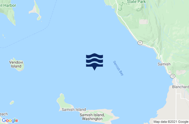 Mapa de mareas Samish Bay, United States