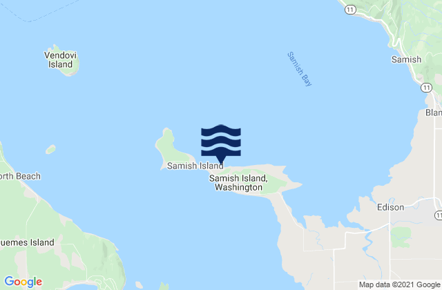 Mapa de mareas Samish Island, United States