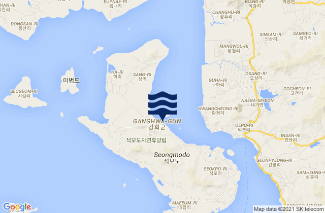 Mapa de mareas Samsan, South Korea